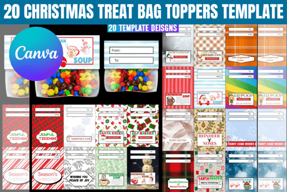 20 Christmas Treat Bag Toppers: Elevate Your Holiday Packaging