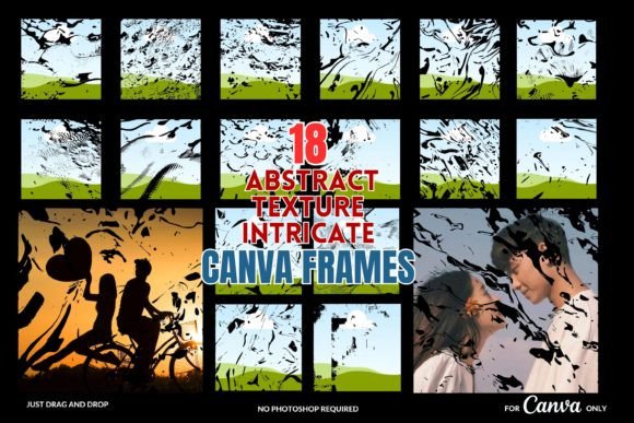 Abstract Texture Intricate Canva Frames: Elevate Your Digital Designs