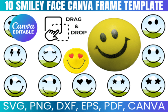 Brighten Your Designs: 10 Smiley Face Canva Frame Templates