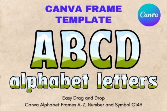 Canva Letters Frame Alphabet Template143: Your Custom Sublimation Solution