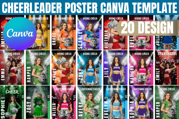 Craft Your Legacy with a Cheerleader Poster Canva Template