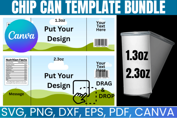 Crafting Custom Packaging: The 1.3oz–2.3oz Chip Can Template