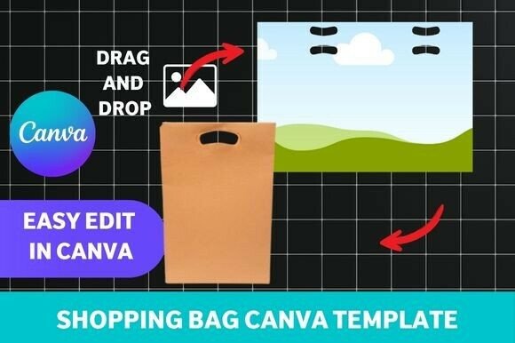 Create Custom Packaging with a Shopping Bag Canva Template