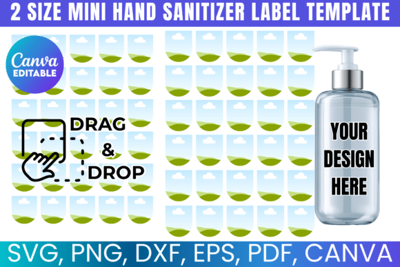 Design Custom Labels with the 2Size Mini Hand Sanitizer Label Template