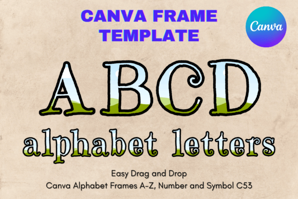 Designing with Canva Letters Frame Alphabet Template_53