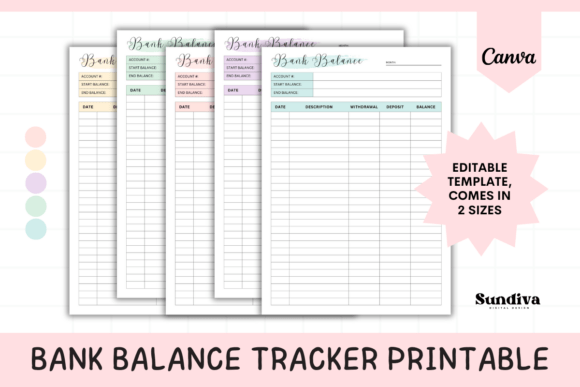 Editable Bank Balance Tracker Sheet 4: Streamlining Your Finances