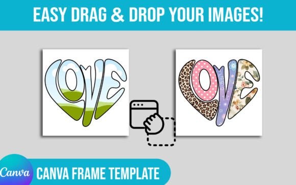 Effortless Romance: The Trendy Valentine's Day Love Canva Frame