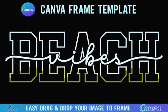 Effortless Summer Aesthetics with Beach Vibes Canva Frame Summer Beach