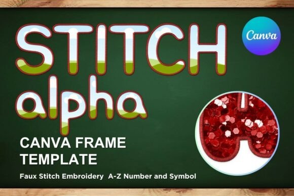 Faux Embroidery Canva Frame Letters_19: Your Design Shortcut