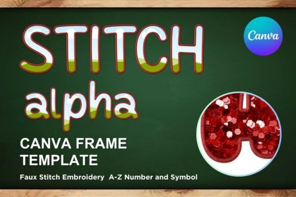 Faux Embroidery Canva Frame Letters_35: A Digital Crafting Game-Changer