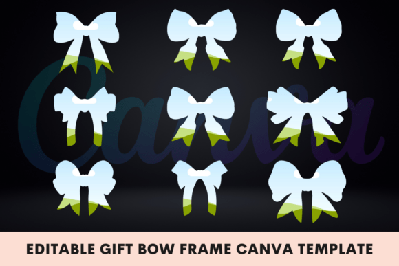 Gift Bow Frame Canva Template: Instant Festive Polish