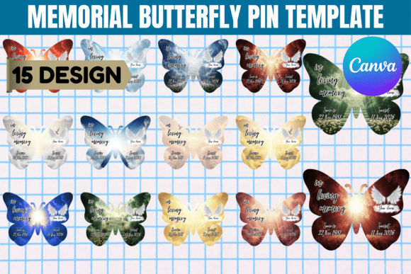 Memorial Butterfly Pin Canva Template: A Designer's Guide