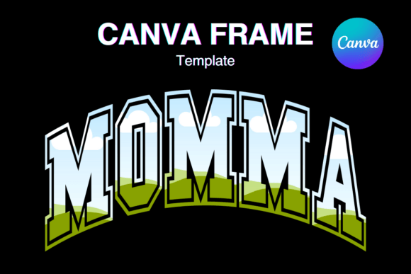 MOMMA Canva Frame Template Varsity Sport: Bold Design Made Easy