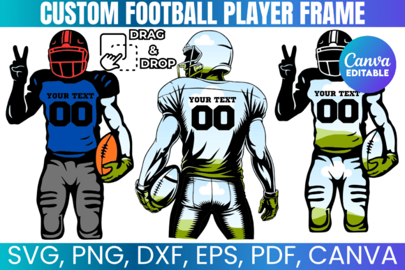 Score Big with the American Football Editable Canva Frame