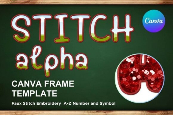 Stitching Digital Charm: The Faux Embroidery Canva Frame Letters_31