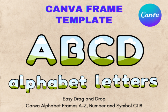 Unleash Creativity with Canva Letters Frame Alphabet Template118