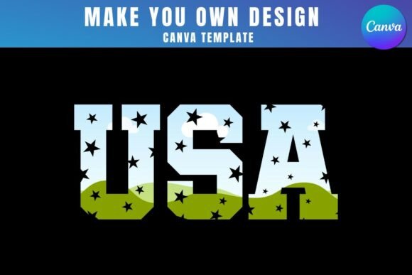 USA Star Canva Frame Templates: Quick Patriotic Design