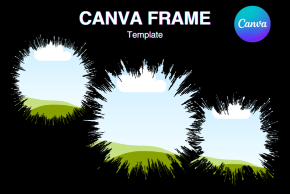 Watercolor Splash Canva Frame Effect_C: Instant Artistry